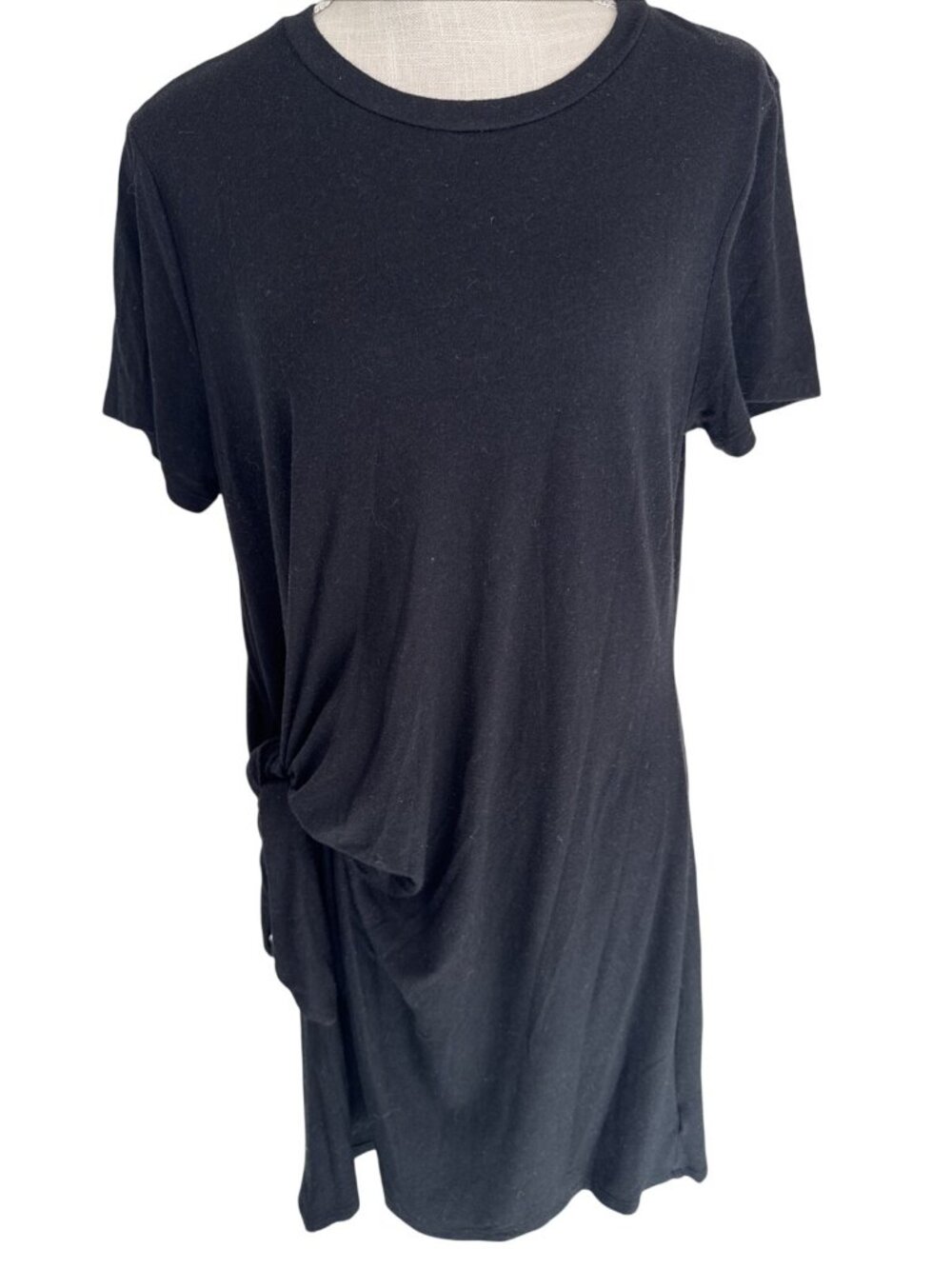 Gap Womens Black Side-Knot T-Shirt Dress XL